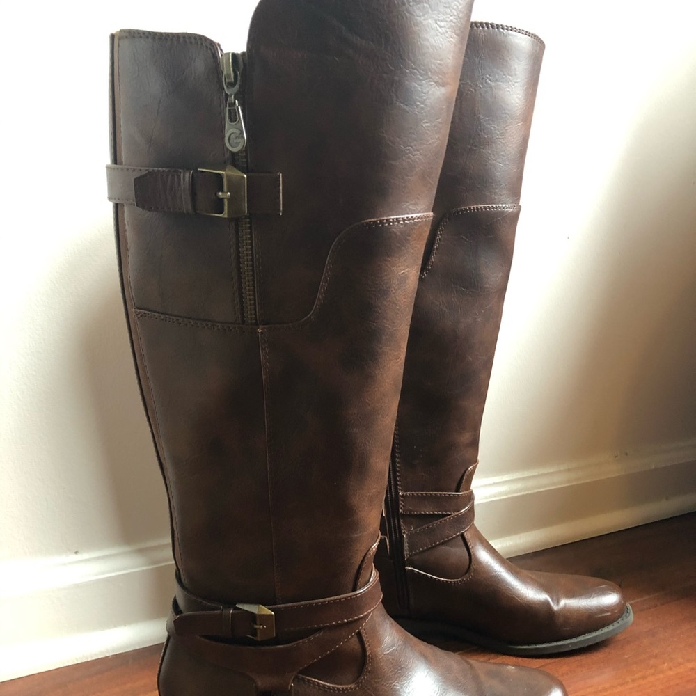 Guess Brown Leather Boots